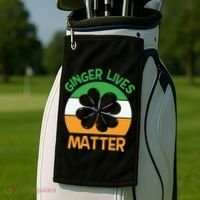 Flag Shamrock St Patricks Day Golf Towel thumb 2