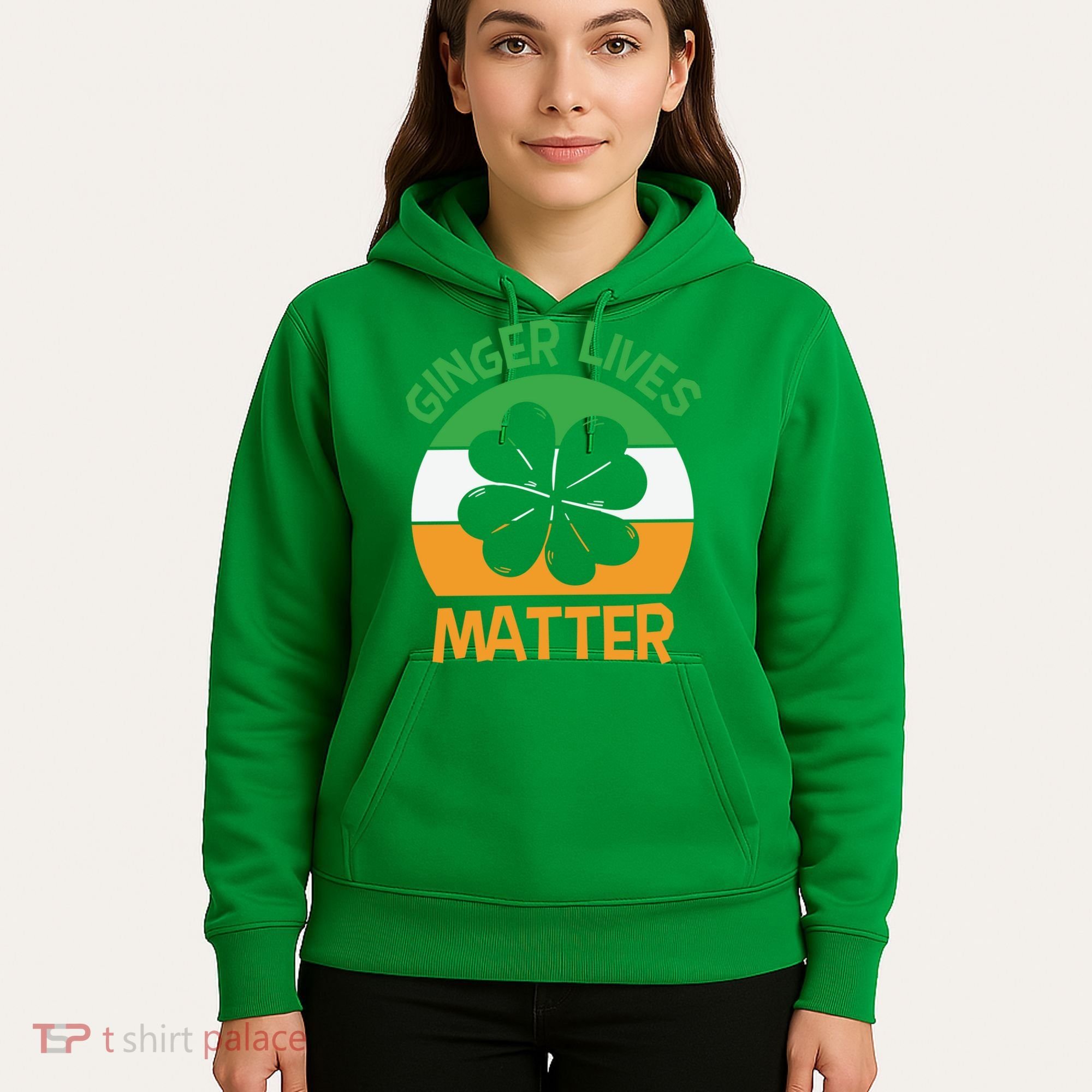 Flag Shamrock St Patricks Day Hoodie