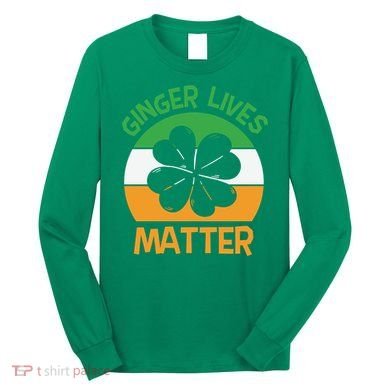 Flag Shamrock St Patricks Day Long Sleeve Shirt