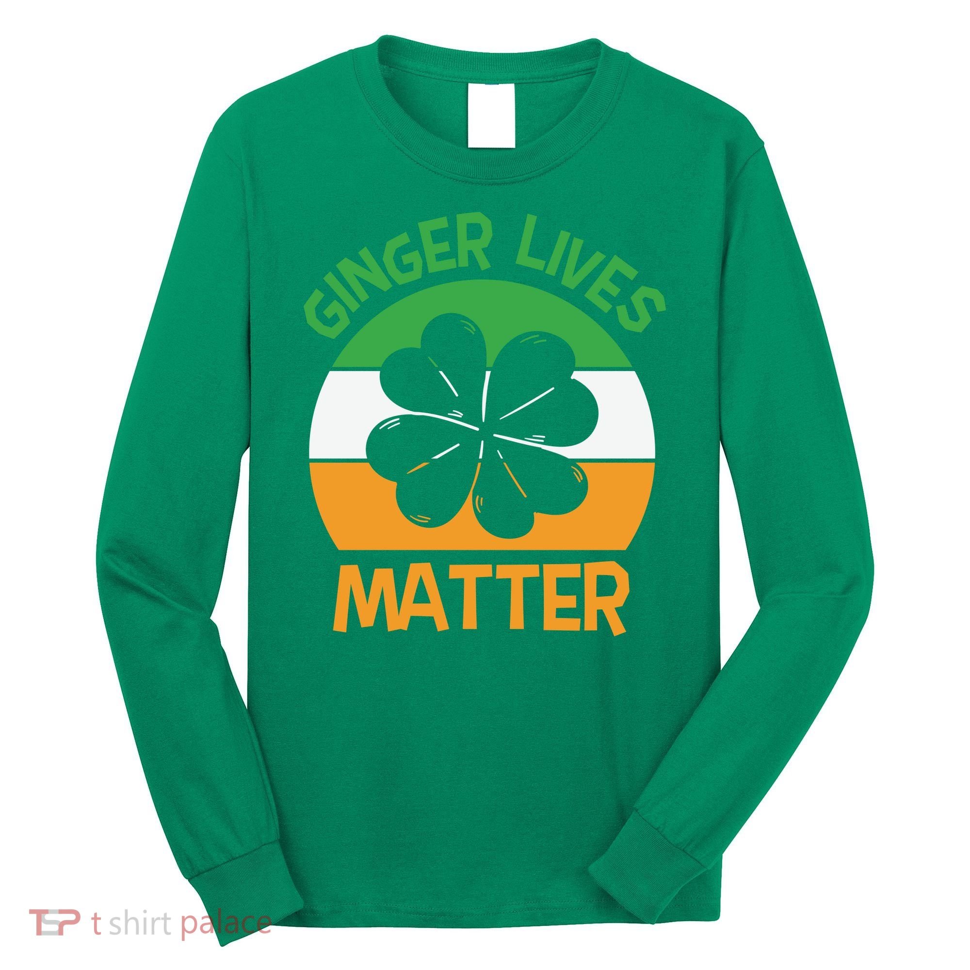 Flag Shamrock St Patricks Day Long Sleeve Shirt