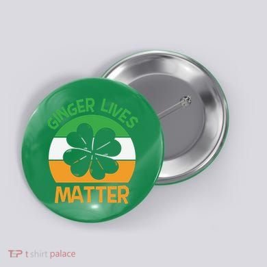 Flag Shamrock St Patricks Day Button