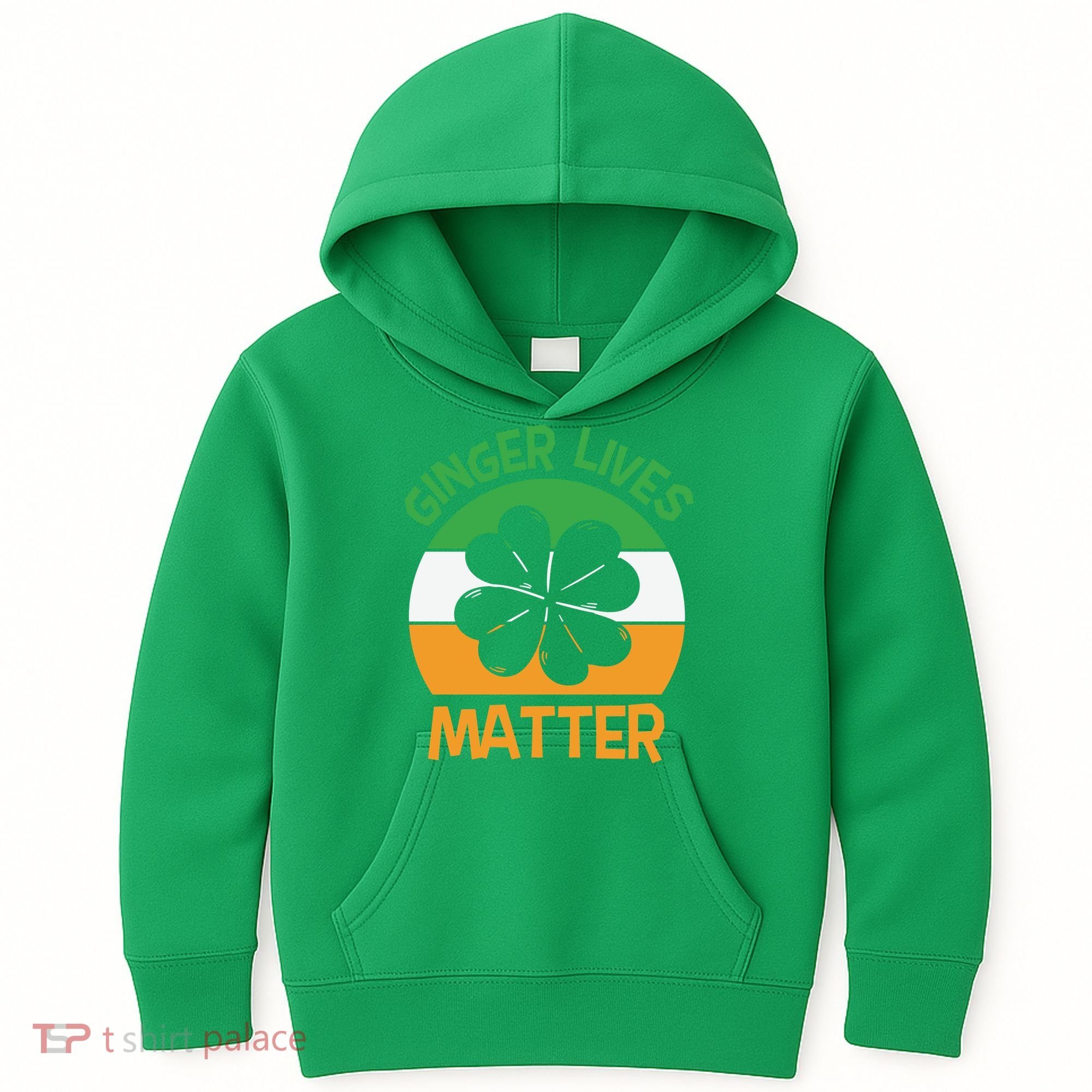 Flag Shamrock St Patricks Day Kids Hoodie