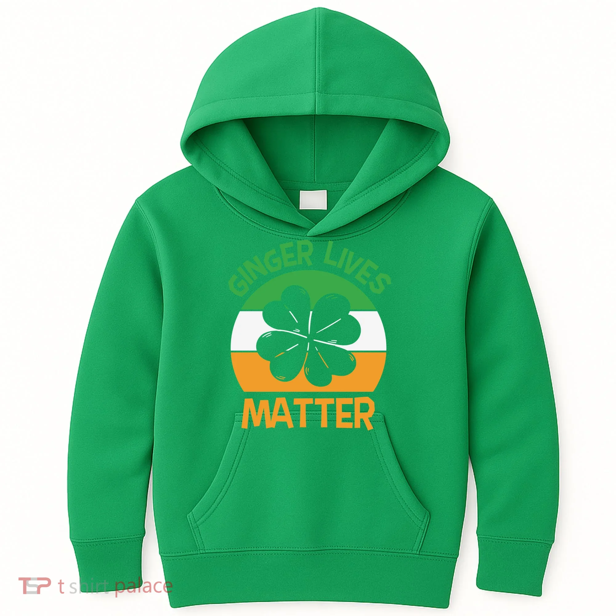 Flag Shamrock St Patricks Day Kids Hoodie