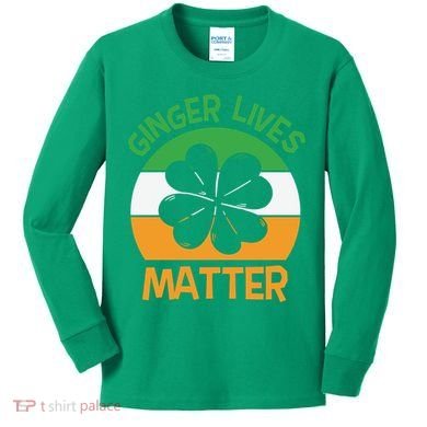 Flag Shamrock St Patricks Day Kids Long Sleeve Shirt