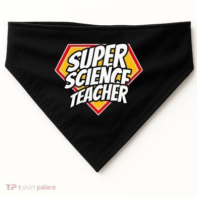 Funny Super Science Teacher Superhero Teacher USA-Made Doggie Bandana