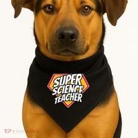 Funny Super Science Teacher Superhero Teacher USA-Made Doggie Bandana thumb 1
