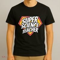 Funny Super Science Teacher Superhero Teacher T-Shirt thumb 3
