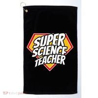 Funny Super Science Teacher Superhero Teacher Golf Towel thumb 0