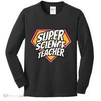 Funny Super Science Teacher Superhero Teacher Kids Long Sleeve Shirt thumb 0