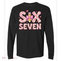 Funny Six Seven 6-7 Meme 67 Teacher  Comfort Colors Heavyweight Long Sleeve T-Shirt thumb 0