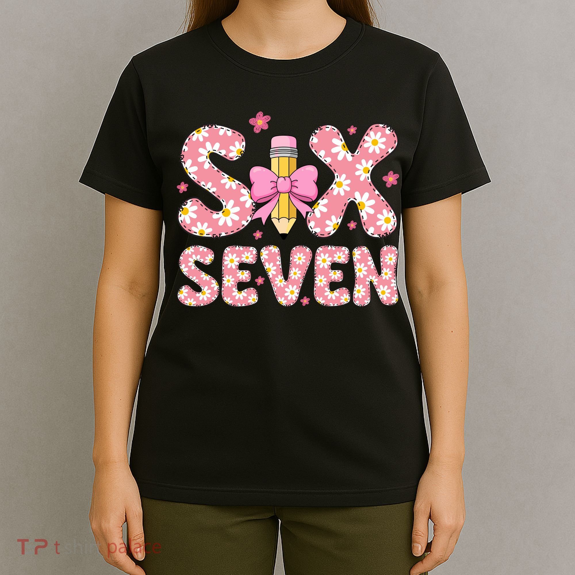 Funny Six Seven 6-7 Meme 67 Teacher  T-Shirt