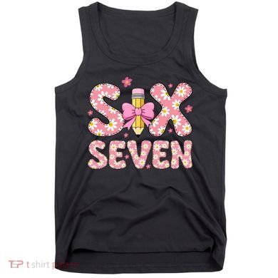 Funny Six Seven 6-7 Meme 67 Teacher  Tank Top