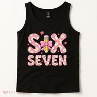 Funny Six Seven 6-7 Meme 67 Teacher  Tank Top thumb 2