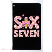Funny Six Seven 6-7 Meme 67 Teacher  Golf Towel thumb 0
