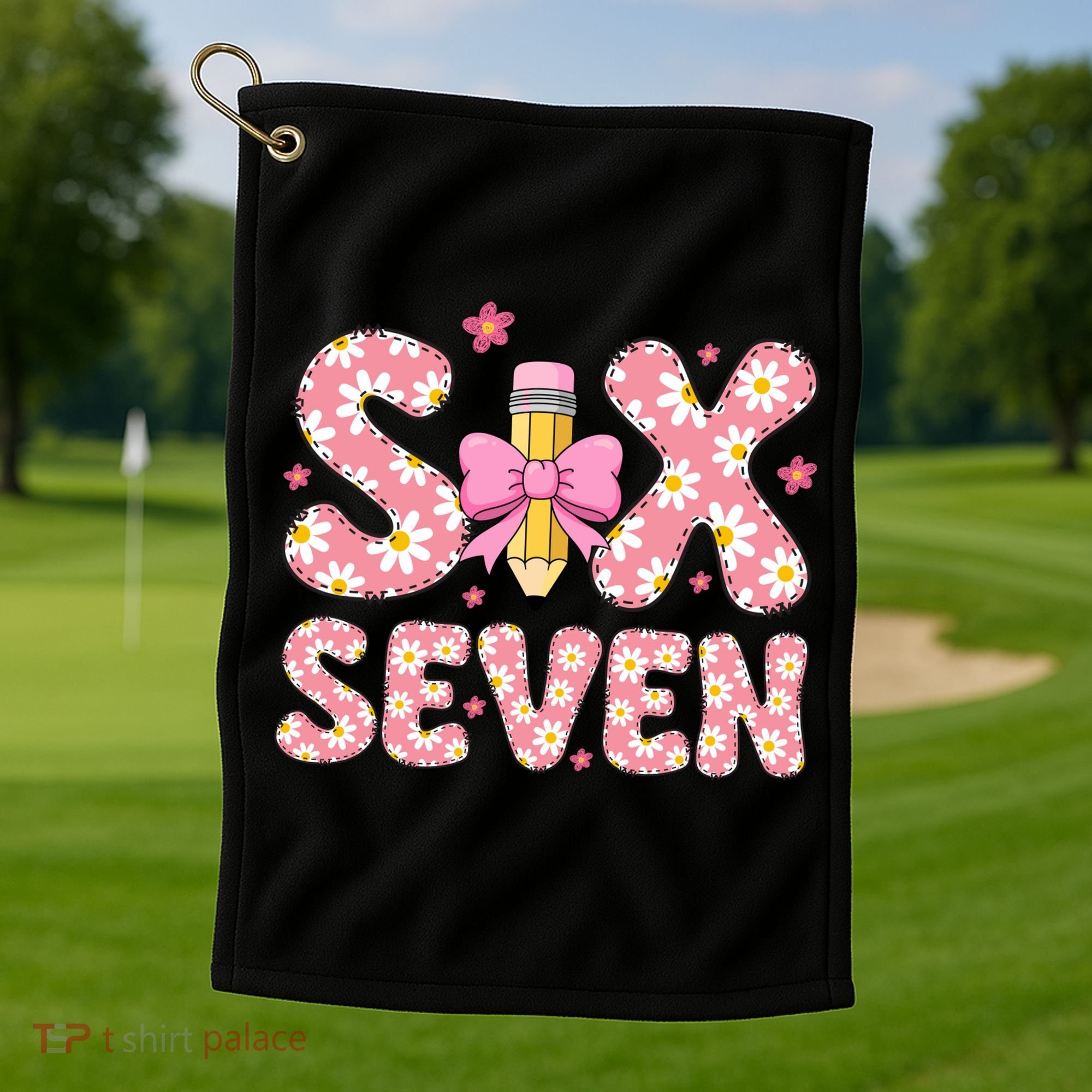 Funny Six Seven 6-7 Meme 67 Teacher  Golf Towel