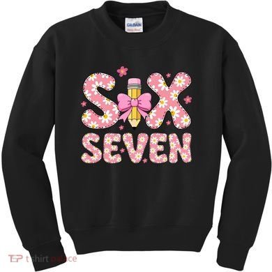 Funny Six Seven 6-7 Meme 67 Teacher  Kids Sweatshirt