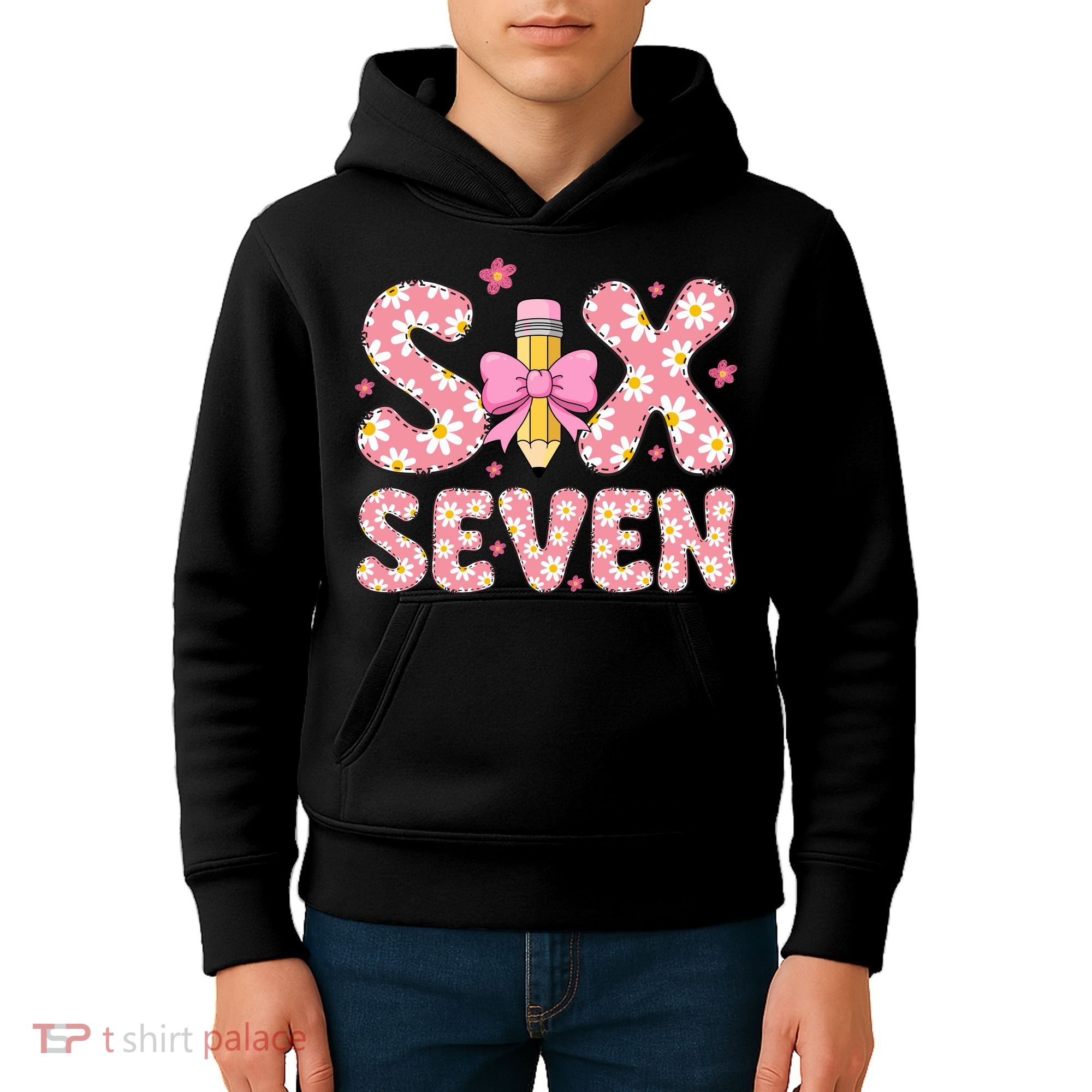 Funny Six Seven 6-7 Meme 67 Teacher  Kids Hoodie