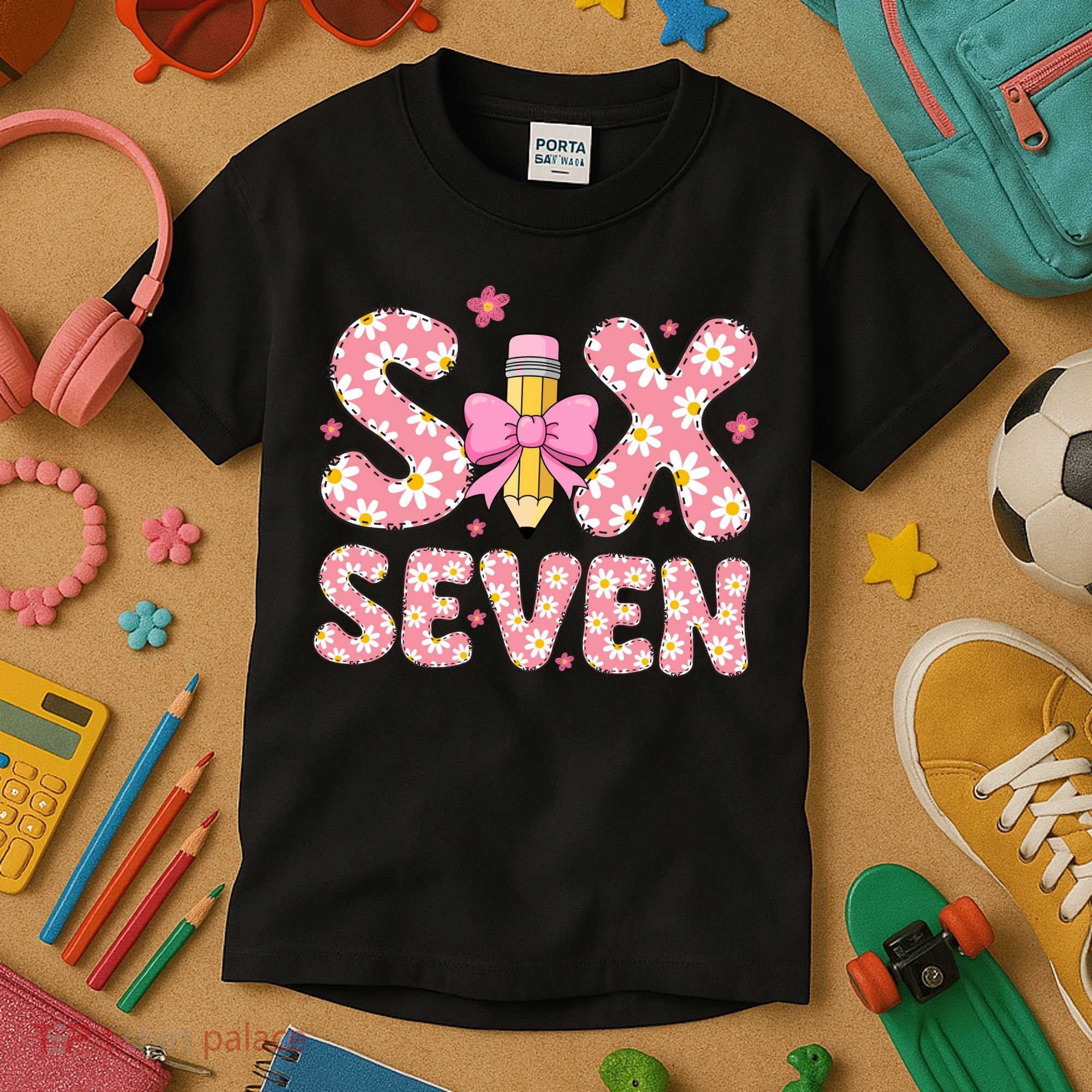 Funny Six Seven 6-7 Meme 67 Teacher  Kids T-Shirt