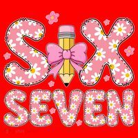Funny Six Seven 6-7 Meme 67 Teacher  Santa Hat thumb 1