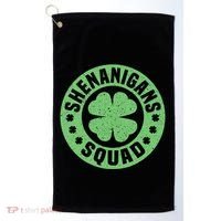 Funny Shenanigans Squad Happy St. Patrick's Day Outfit Golf Towel thumb 0