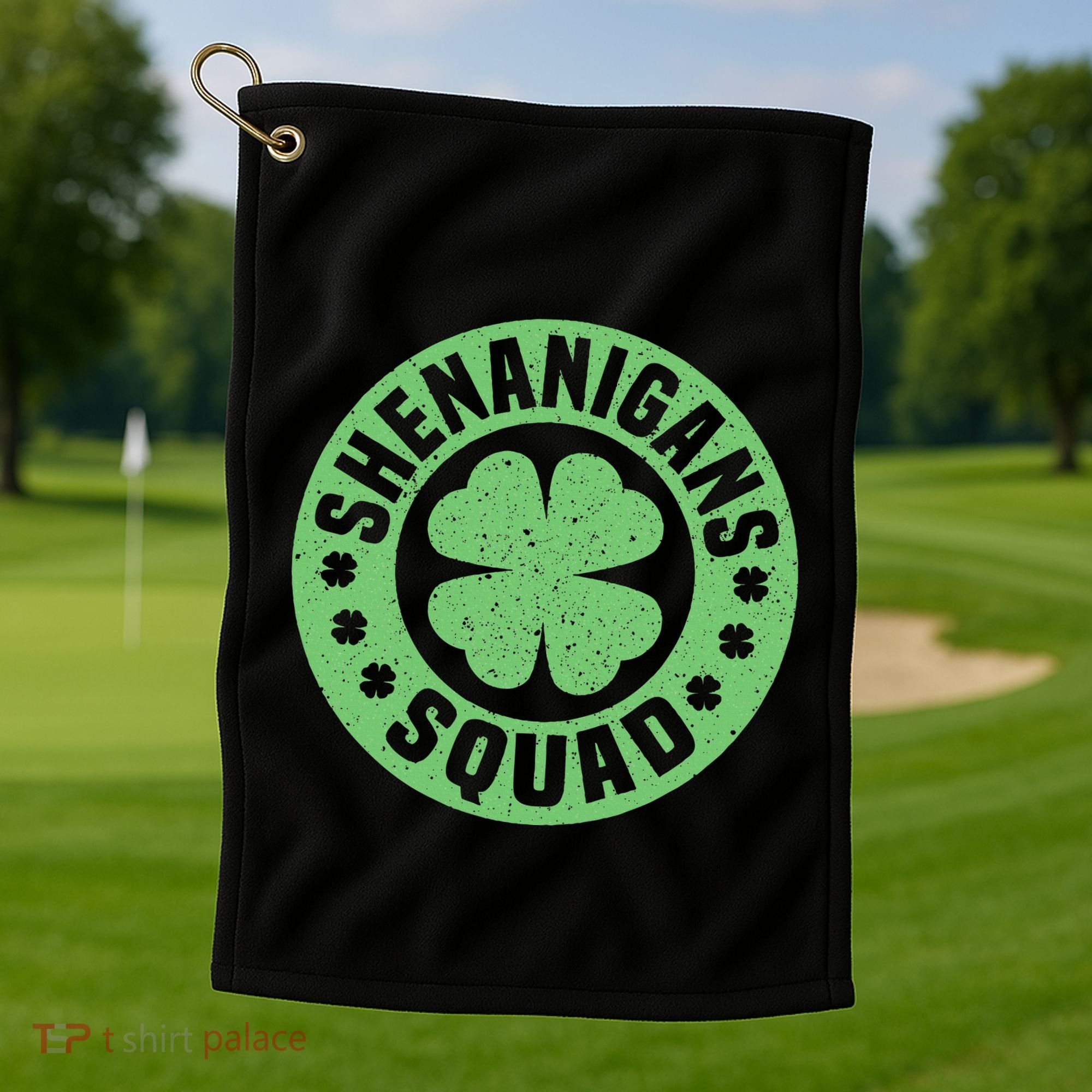Funny Shenanigans Squad Happy St. Patrick's Day Outfit Golf Towel