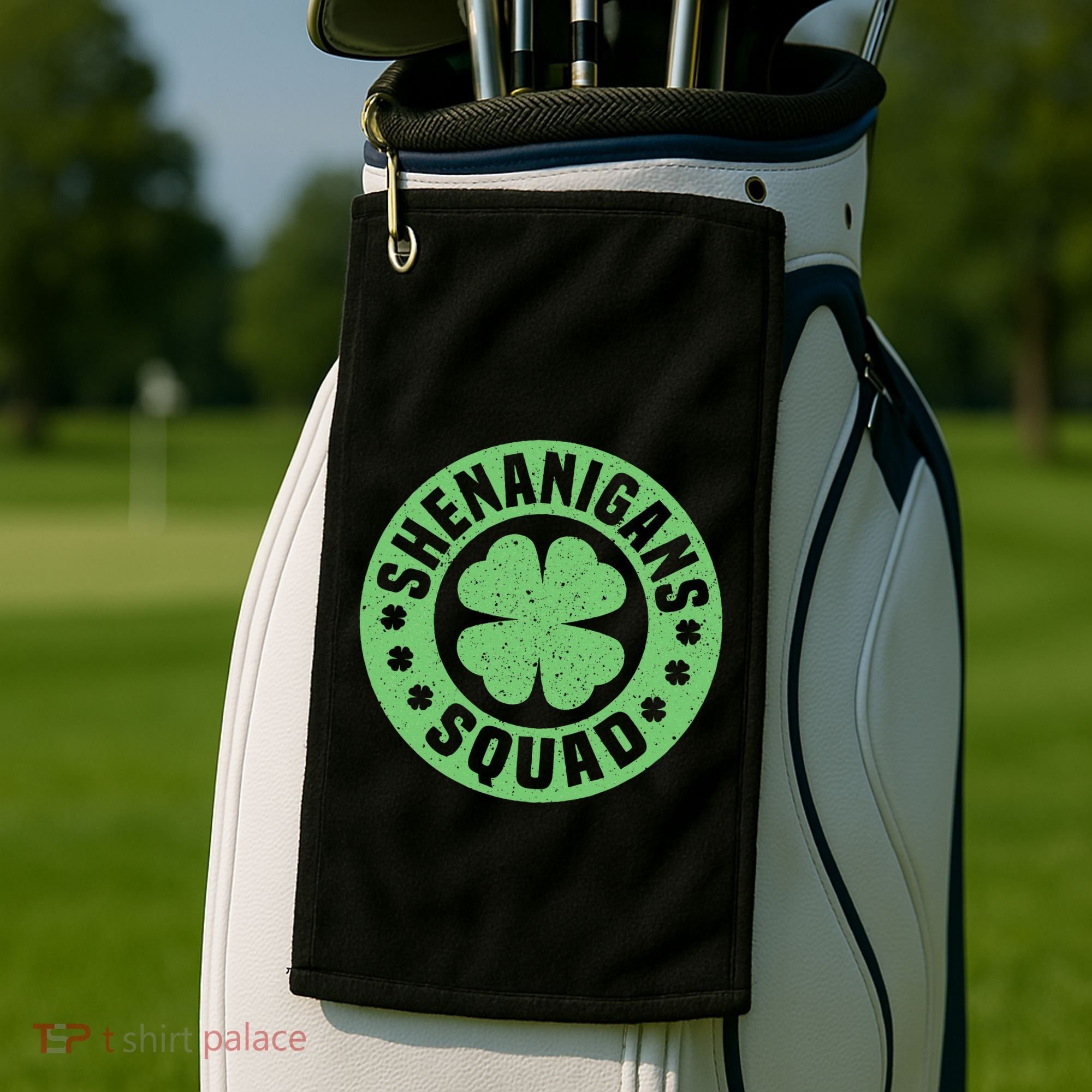 Funny Shenanigans Squad Happy St. Patrick's Day Outfit Golf Towel