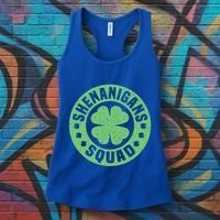 Funny Shenanigans Squad Happy St. Patrick's Day Outfit Women's Tank Top thumb 3