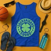 Funny Shenanigans Squad Happy St. Patrick's Day Outfit Tank Top thumb 4