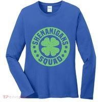 Funny Shenanigans Squad Happy St. Patrick's Day Outfit Women's Long Sleeve Shirt thumb 0