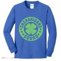 Funny Shenanigans Squad Happy St. Patrick's Day Outfit Kids Long Sleeve Shirt thumb 0