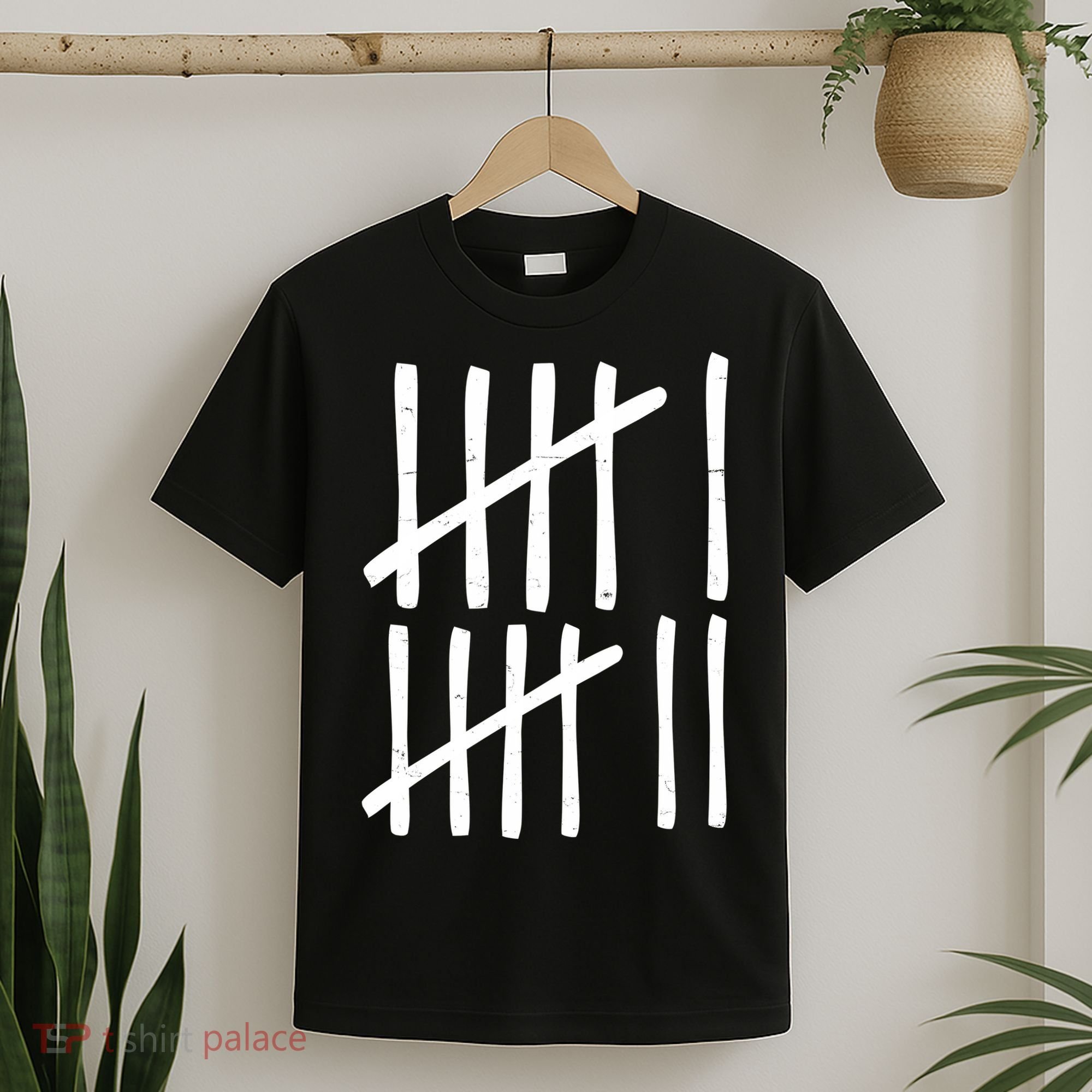 Funny Six Seven 67 Meme Tally Marks 6-7 Numbers T-Shirt