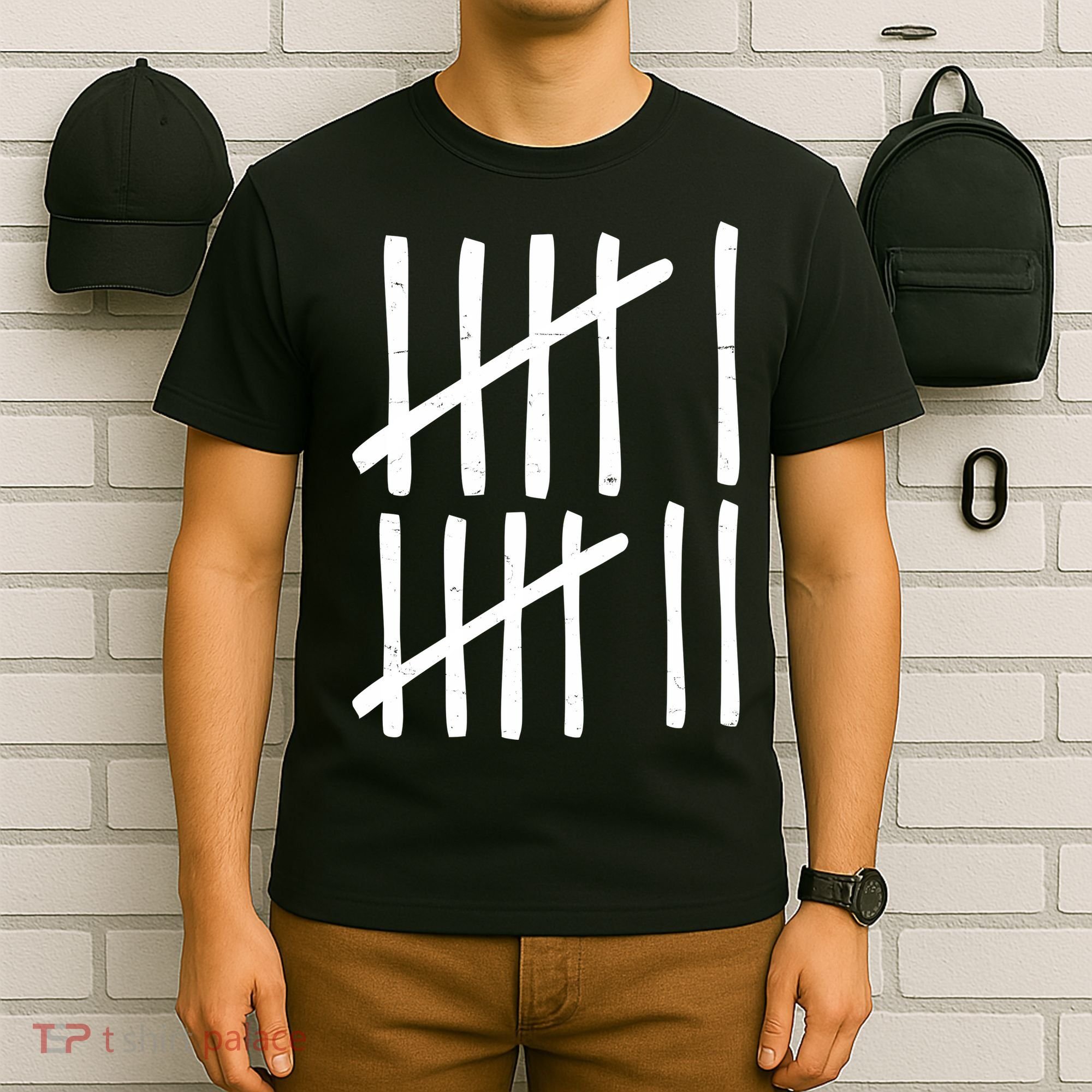 Funny Six Seven 67 Meme Tally Marks 6-7 Numbers T-Shirt