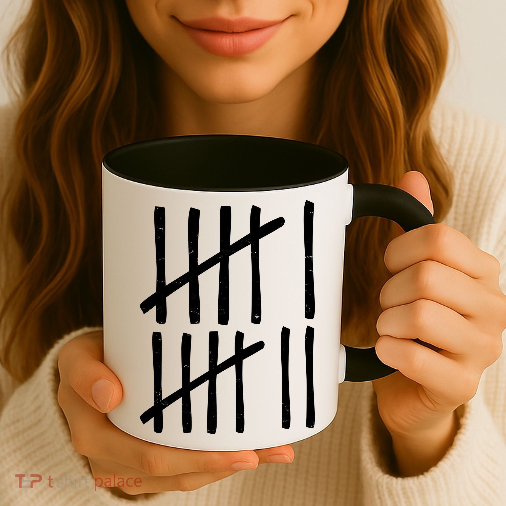 Funny Six Seven 67 Meme Tally Marks 6-7 Numbers Coffee Mug