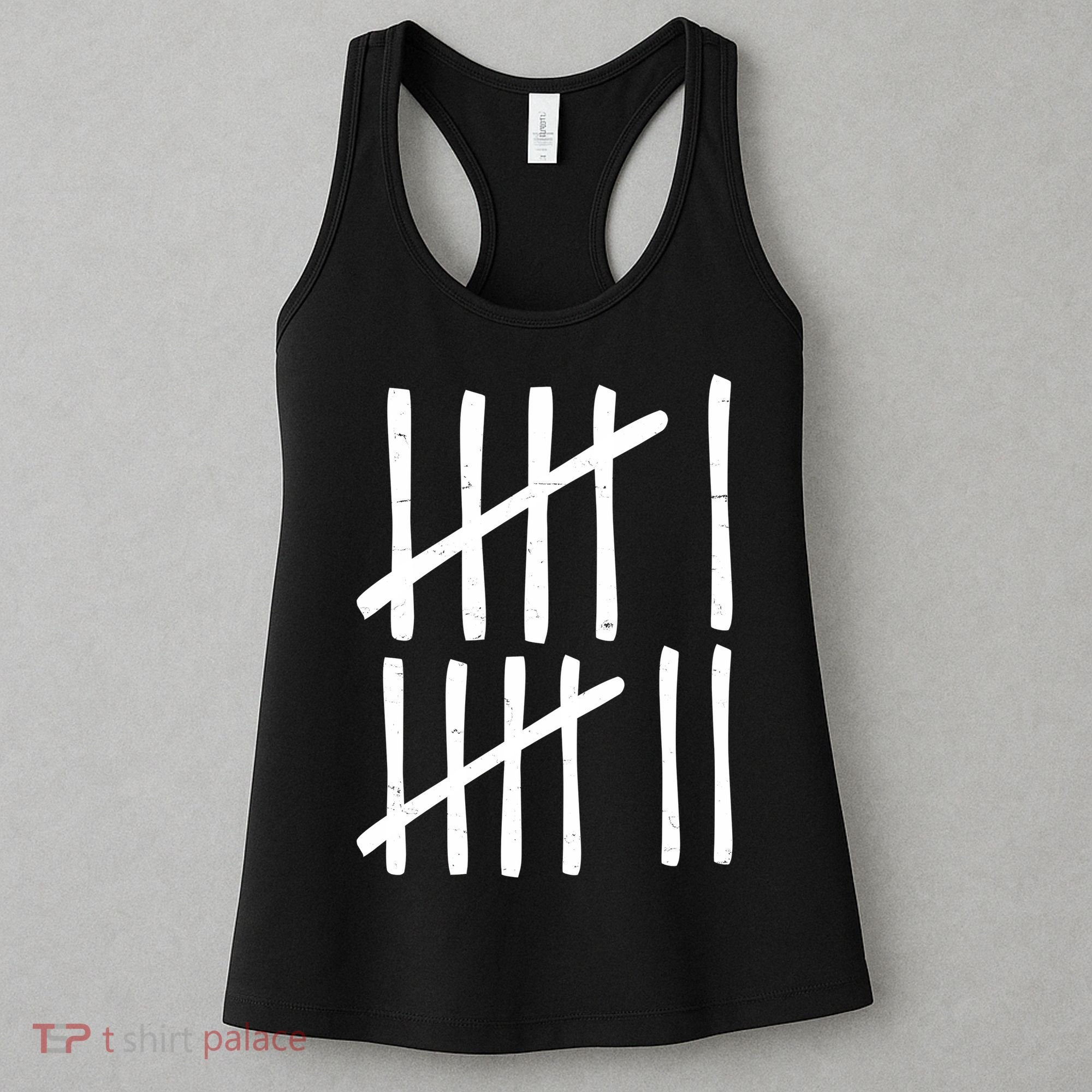 Funny Six Seven 67 Meme Tally Marks 6-7 Numbers Women's Tank Top
