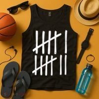 Funny Six Seven 67 Meme Tally Marks 6-7 Numbers Tank Top thumb 4