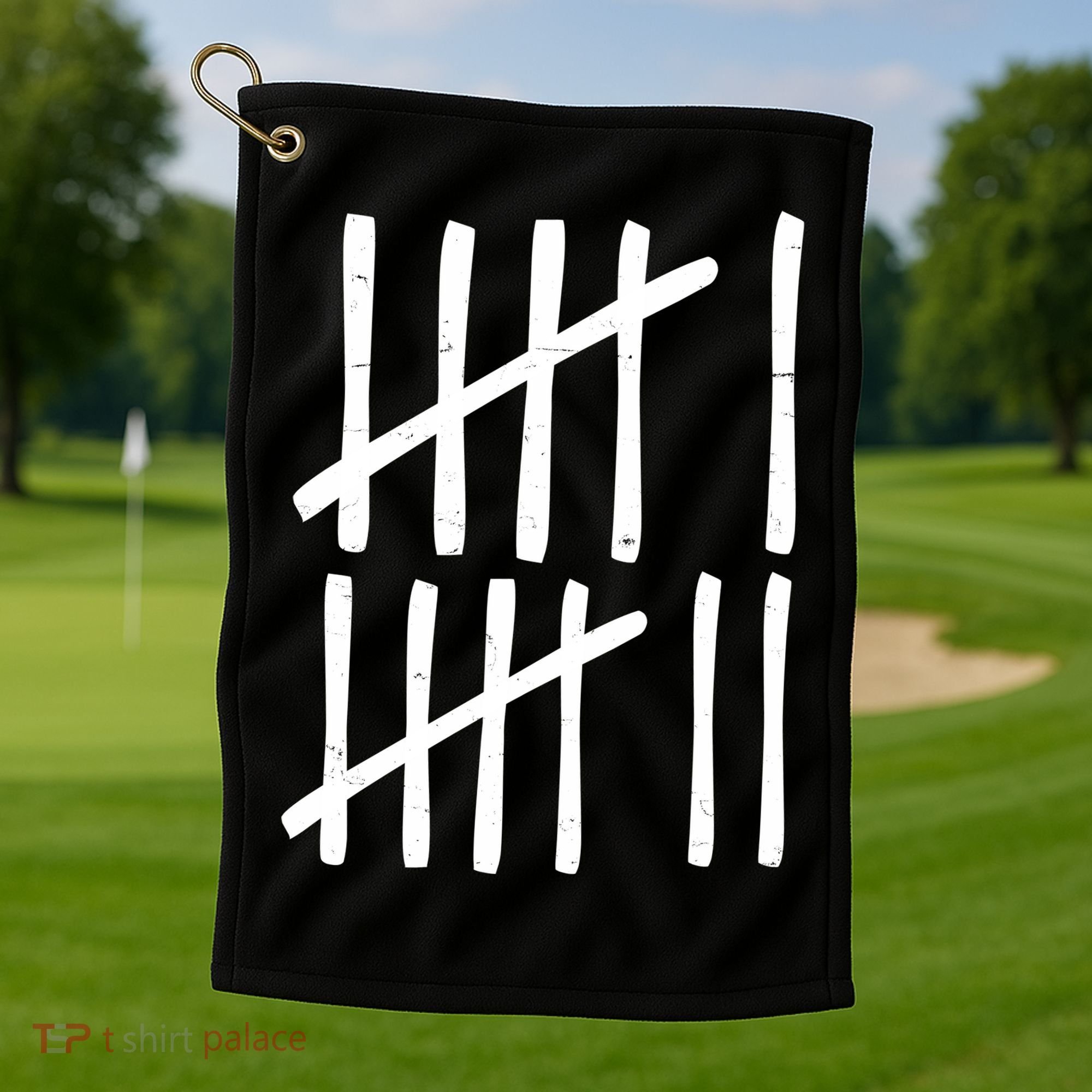 Funny Six Seven 67 Meme Tally Marks 6-7 Numbers Golf Towel
