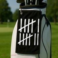 Funny Six Seven 67 Meme Tally Marks 6-7 Numbers Golf Towel thumb 2