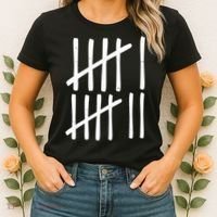 Funny Six Seven 67 Meme Tally Marks 6-7 Numbers Women's T-Shirt thumb 2