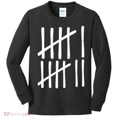 Funny Six Seven 67 Meme Tally Marks 6-7 Numbers Kids Long Sleeve Shirt