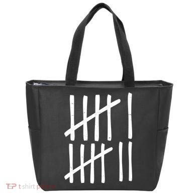 Funny Six Seven 67 Meme Tally Marks 6-7 Numbers Tote Bag