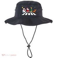 Funny Santa Snowman Elf Reindeer Christmas Abbeys Road Bucket Hat thumb 0