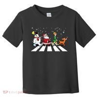 Funny Santa Snowman Elf Reindeer Christmas Abbeys Road Toddler T-Shirt thumb 0