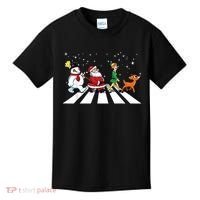 Funny Santa Snowman Elf Reindeer Christmas Abbeys Road Kids T-Shirt thumb 0