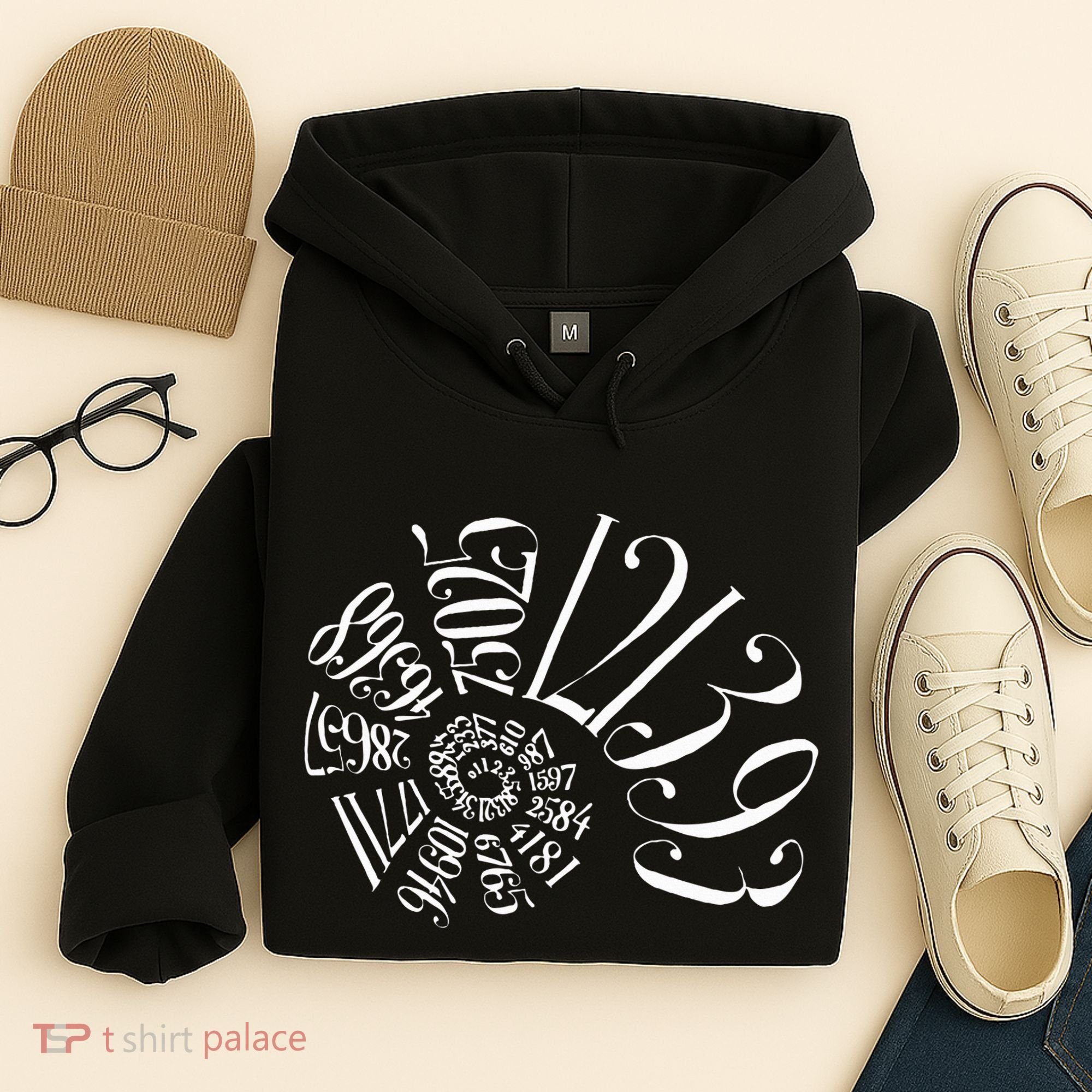 Fibonacci Sequence Spiral Hoodie