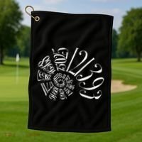 Fibonacci Sequence Spiral Golf Towel thumb 1