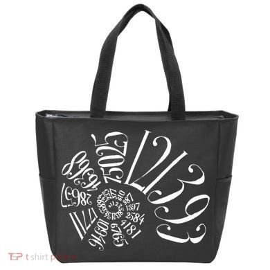 Fibonacci Sequence Spiral Tote Bag