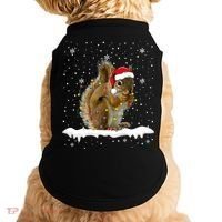 Funny Santa Squirrel Christmas Lights Animals Lover Gift Doggie Tank thumb 0