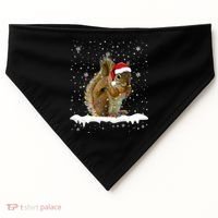 Funny Santa Squirrel Christmas Lights Animals Lover Gift USA-Made Doggie Bandana thumb 0