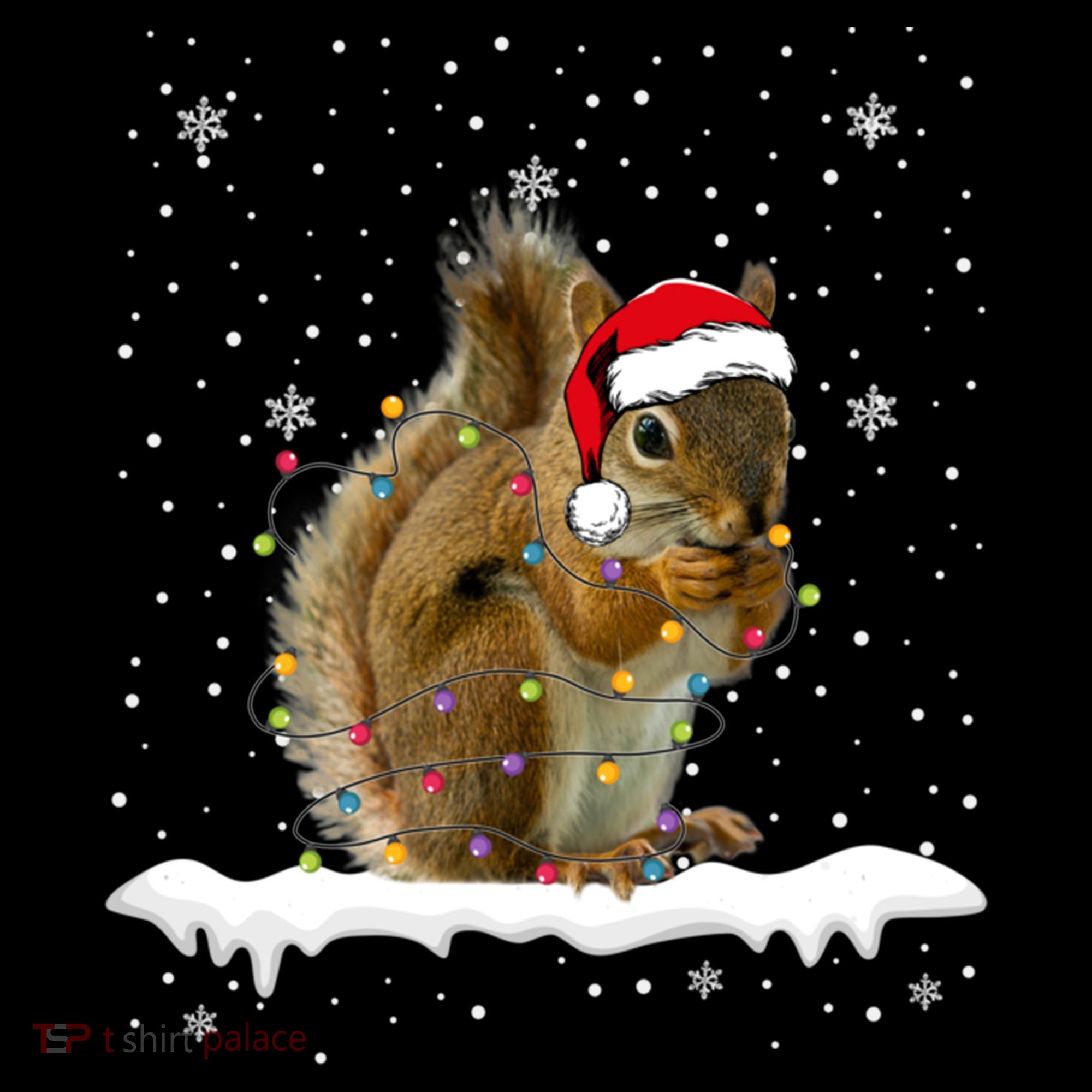 Funny Santa Squirrel Christmas Lights Animals Lover Gift Coffee Mug