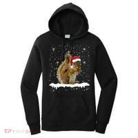 Funny Santa Squirrel Christmas Lights Animals Lover Gift Women's Hoodie thumb 0